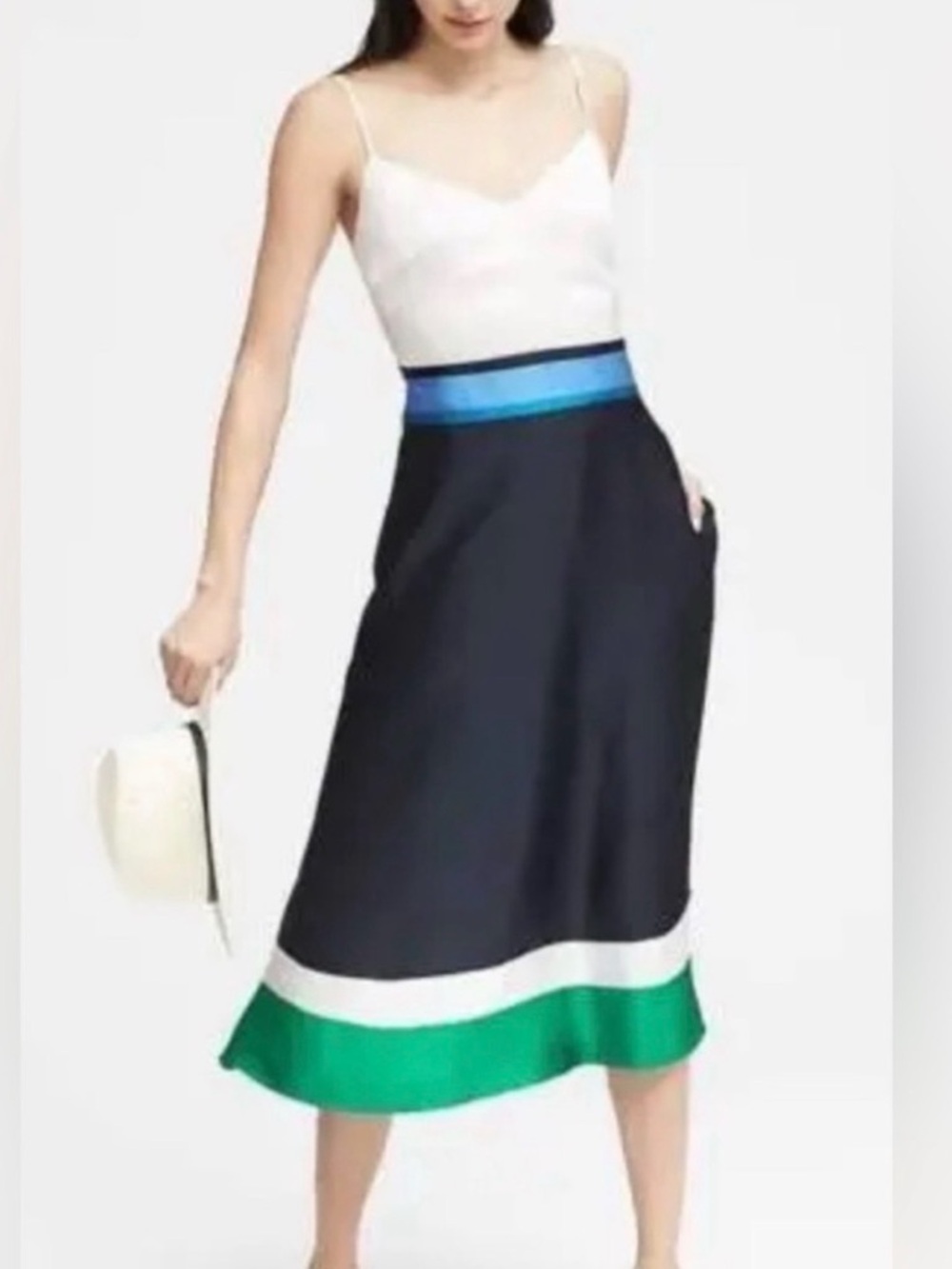 Banana Republic Color block Midi Dress in size 6